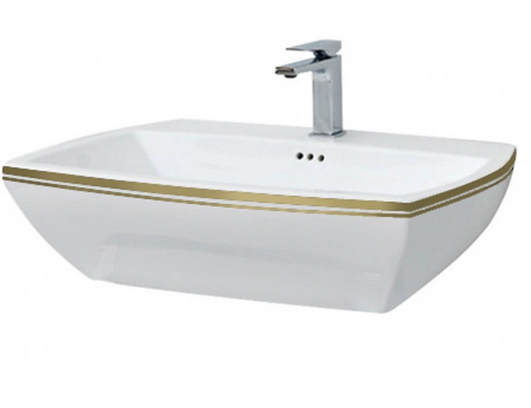 Підвісний умивальник ArtCeram Jazz, gold stripes (JZL0050111)