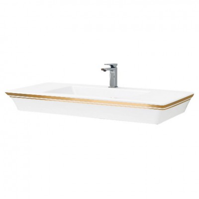 Підвісний умивальник ArtCeram Jazz, gold stripes (JZL0150111) Підвісний умивальник ArtCeram Jazz, gold stripes (JZL0150111)