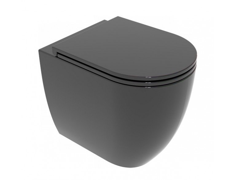 Унітаз підлоговий GSG LIKE 52,5 см Smart Clean glossy Black (LKWC01002)