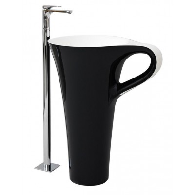 Підлоговий умивальник ArtCeram Oneshot cup, black white (OSL0040150) Підлоговий умивальник ArtCeram Oneshot cup, black white (OSL0040150)