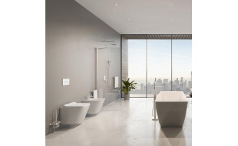 Безобідковий підвісний унітаз Omnires Fontana 49 x 35 см, білий глянець (FONTANAMWBP)