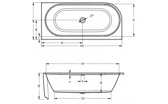 Ванна акрилова Riho Desire Corner LED 180x84 см, L (BD0600500K00133)