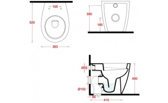 Підлоговий унітаз ArtCeram Step, glossy white (STV0020100)