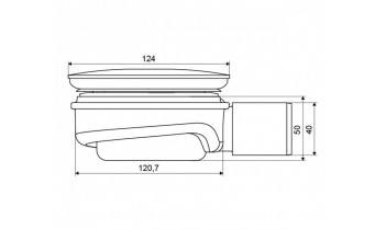 Сифон для душового піддону Excellent Syfon, Ø 50 (INEX.1416.90)