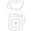 Умивальник на стільницю ArtCeram Fuori corner quadro, white (TFL0110100)