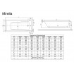 Ванна акрилова Radaway Mirella 175x70 см + ніжки (WA1-48-175x070)