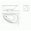 Ванна асиметрична Kolo Promise 170x110 см, права (XWA3270000)