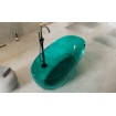 Ванна овальна окремостояча з матеріалу ResiCast Besco Mexa Ocean Breeze 170x78x55 см, + сифон Chrome, Прозора ванна (WAM-170-OBC)
