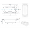 Ванна акрилова Besco Aria 130x70, пряма (WAA-130-PA) Ванна акрилова Besco Aria 130x70, пряма (WAA-130-PA)