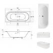 Ванна акрилова Besco Avita Slim 160x75 L, асиметрична, торець бортика 15 мм (WAV-160-NLS) Ванна акрилова Besco Avita Slim 160x75 L, асиметрична, торець бортика 15 мм (WAV-160-NLS)