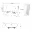 Ванна акрилова Besco Intima Slim 160x90 R, асиметрична, торець бортика 15 мм (WAIT-160-SP) Ванна акрилова Besco Intima Slim 160x90 R, асиметрична, торець бортика 15 мм (WAIT-160-SP)
