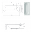 Ванна акрилова Besco Intrica 160x75, пряма (WAIN-160-PK)