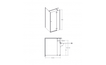 Душова кабіна Besco Pixa 100x80x195 R, прозоре скло (PPP-108-195C)