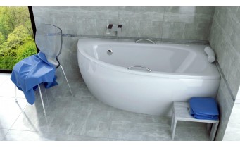 Ванна акрилова Besco Milena 150x70 R см, правтостороння, асиметрична (WAM-150-NP)