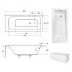 Ванна акрилова Besco Talia Premium 160x75, пряма + ручки (WAT-160-PKP)