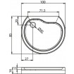 Душовий піддон NEW TRENDY RONDO 100X85X16 см (B-0300) Душовий піддон NEW TRENDY RONDO 100X85X16 см (B-0300)