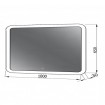 Прямокутне дзеркало з LED підсвіткою у ванну UWiS Lion Z-1000, 100х65x3 см Прямокутне дзеркало з LED підсвіткою у ванну UWiS Lion Z-1000, 100х65x3 см