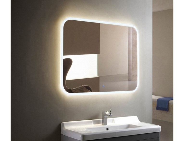 Прямокутне дзеркало з LED підсвіткою у ванну UWiS Lion Z-1000, 100х65x3 см