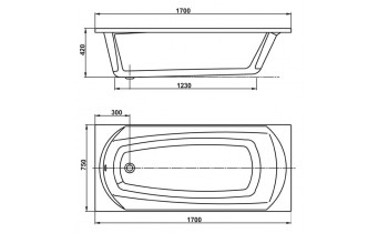 Ванна акрилова Vagnerplast Ebony 170x75 см (VPBA170EBO2X-01)