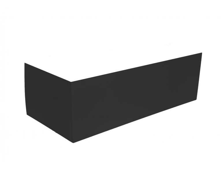 Панель для ванни Besco Infinity 170 R/L Black / Чорна, фронтальна + бічна + кріплення до обох панелей, екран для ванни (OAI-170-NSC)