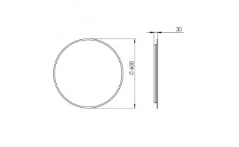 Кругле дзеркало з LED підсвіткою у ванну Elita Sharon Round 60 Rose Gold, 60x60x3 см (168700)