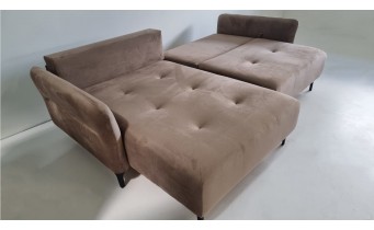 Кутовий диван розкладний Фаворит / Favorite, 263x170 см, кут 7, бежевий, колір та тканину можна обрати (FR-K11)