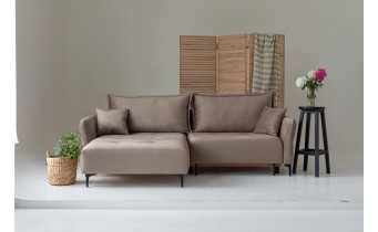 Кутовий диван розкладний Фаворит / Favorite, 263x170 см, кут 7, бежевий, колір та тканину можна обрати (FR-K11)