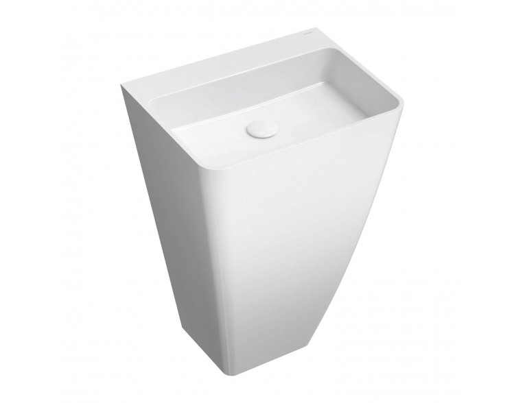 Окремостоячий умивальник Omnires Parma M+ 55x43 см, білий глянцевий (PARMAUWBOBP)