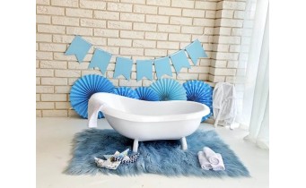 Окремостояча акрилова ванна для немовлят, новонароджених дітей Besco Otylia Baby 85x47 см біла + ніжки (WBO)