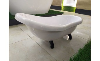 Окремостояча акрилова ванна для немовлят, новонароджених дітей Besco Otylia Baby 85x47 см біла + ніжки (WBO)