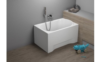 Ванна маленька Polimat Mini 100x65 см, акрилова + ніжки, міні ванна (00059)