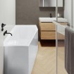 Акрилова ванна Riho Rethink Space Plug & Play 160x75 L, асиметрична з сифоном click / clack + ніжки (BD82005)