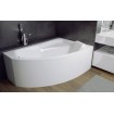 Ванна акрилова Besco Rima 130x85 R, Правостороння, асиметрична з панеллю (екраном)