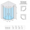 Душова кабіна EXCELLENT Seria 201 півкругла 90x90 розсувна (KAAC.1801.900)