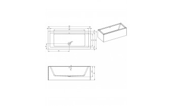 Акрилова ванна Riho Lugo Plug & Play 190x80 L, пряма + ніжки (BD68005)