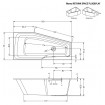 Акрилова ванна Riho Rethink Space Plug & Play 160x75 L, асиметрична з сифоном click / clack + ніжки (BD82005)