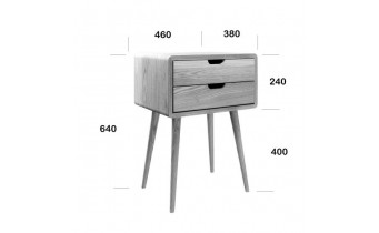 Тумба приліжкова WoodSoft Siena, вільха (TSieSh46v30g38V)