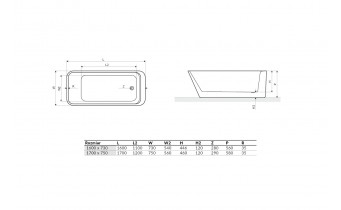 Ванна окремостояча Excellent Tula 170x75 см (WAEX.TUL17WH)
