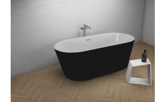 Ванна Polimat UZO 160х80 чорна мат + ніжки (00337)