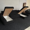 Кутовий диван розкладний ВІКОМеблі Спейс П / Space P, п-подібний, чорний (Viko-SpaceP8)
