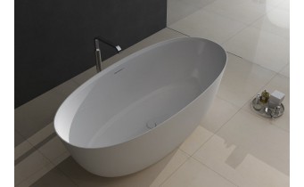 Окремостояча кам'яна ванна Volle Solid Surface 170x80 з сифоном click / clack (12-22-168)