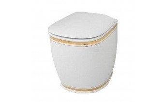 Підлоговий унітаз ArtCeram Azuley, gold stripes (AZV0020111) Підлоговий унітаз ArtCeram Azuley, gold stripes (AZV0020111)