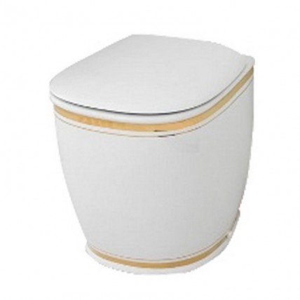 Підлоговий унітаз ArtCeram Azuley, gold stripes (AZV0020111)