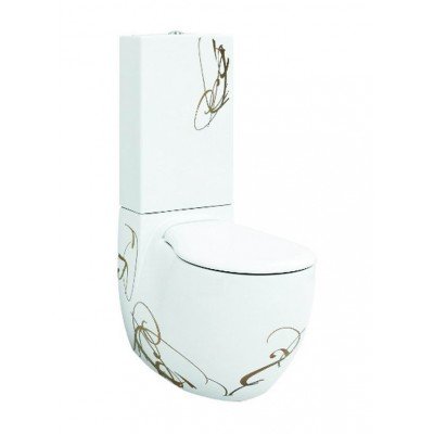 Унітаз моноблок ArtCeram Blend, gold lettering (BLV0030106) Унітаз моноблок ArtCeram Blend, gold lettering (BLV0030106)