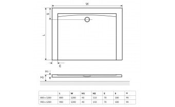 Піддон прямокутний EXCELLENT Forma 1200x800, низький (BREX.FOR128WHN)