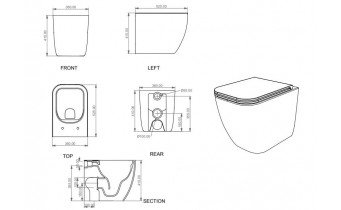 Унітаз підлоговий GSG BRIO 52,5 см Smart Clean white matt (BRWC01001)