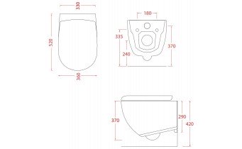 Підвісний унітаз ArtCeram File 2.0 THE.RIMLESS, red colar (FLV0041400)