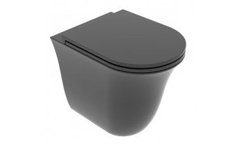 Унітаз підлоговий GSG Flut 52,5 см Smart Clean matt Black (FLWC01003)