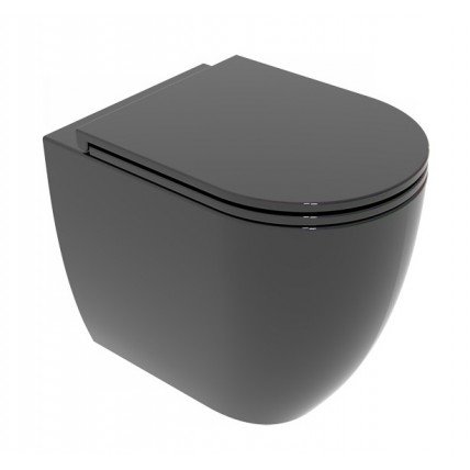 Унітаз підлоговий GSG LIKE 52,5 см Smart Clean glossy Black (LKWC01002)