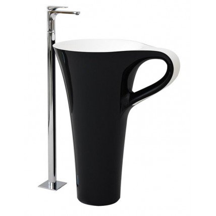 Підлоговий умивальник ArtCeram Oneshot cup, black white (OSL0040150) Підлоговий умивальник ArtCeram Oneshot cup, black white (OSL0040150)